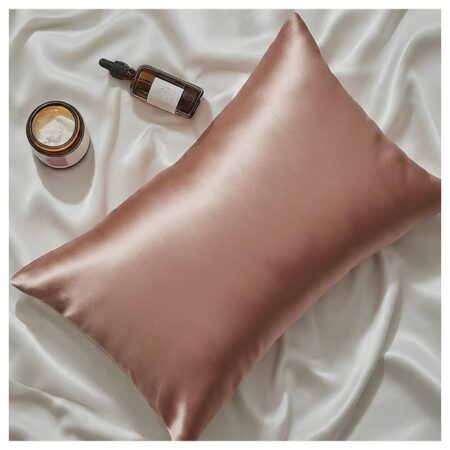 Gold 100% mulberry silk standard size pillowcase by Luxeprodz